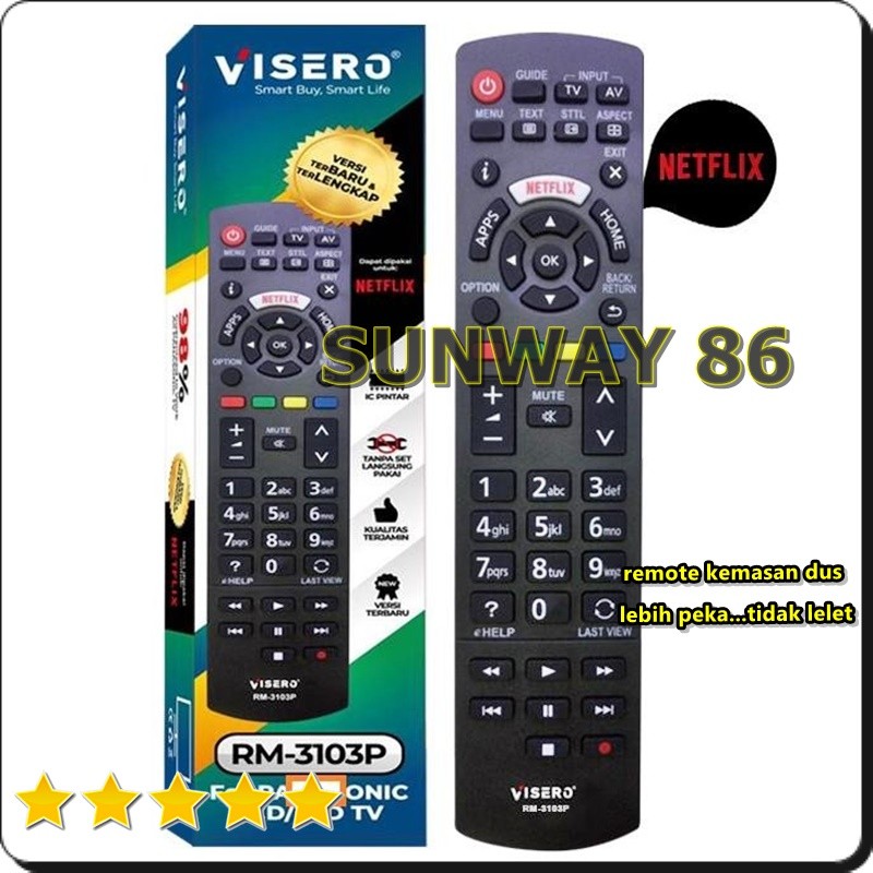 REMOTE TV PANASONIC SMART TV ORIGINAL 24  32 40 42 43 INCH REMOTE MULTI