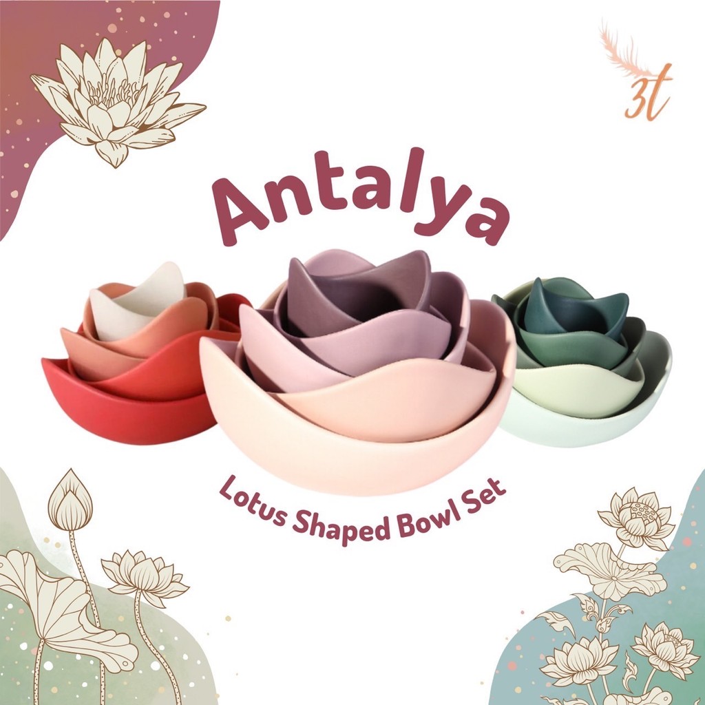 Antalya lotus shape bowl set / Bowl set
