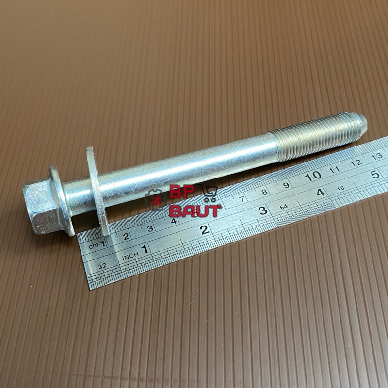 BAUT TOPI/BAUT FLANGE BOLT M 14x130 RING PATEN KUNCI 19 ORIGINAL MOBIL/BAUT FLANGE BOLT M 14 DRAT 1,