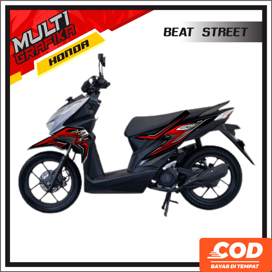 Striping Stiker BEAT STREET ESP Deluxe Decal  Setiker Stikker Variasi Aksesoris Emblem Motor Dekal S
