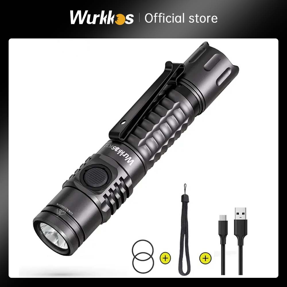 Wurkkos FC12 Rechargeable Torches Tactical Flashlights LED 18650 SFT40 2000lm ATR Power Indicator US