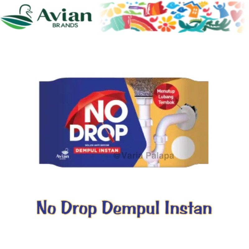 NO DROP DEMPUL INSTAN 20 GRAM KECIL TEMBOK DINDING ELASTIS ANTI BOCOR TAMBAL DINDING LUBANG PENAMBAL