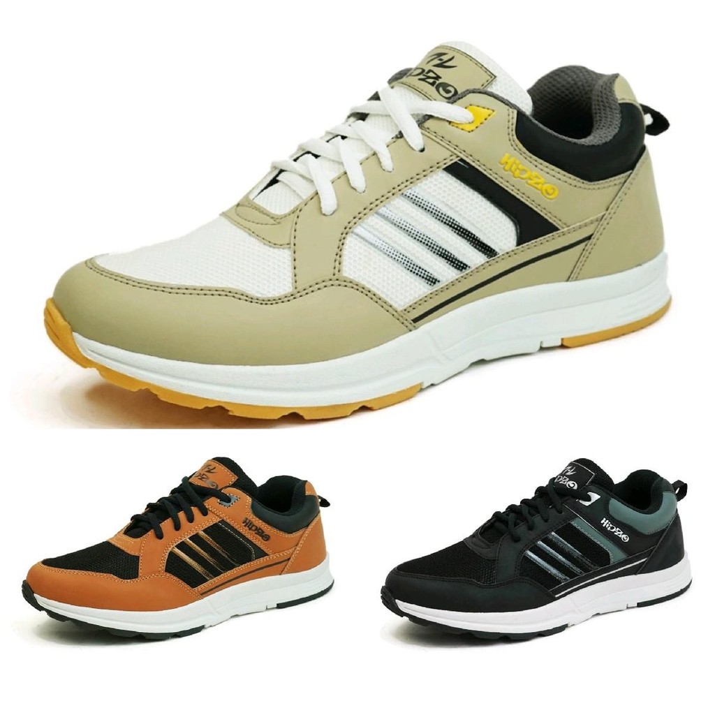 Original Hipzo Sepatu Sneakers Casual M-66 Coklat Putih Shoes Pria