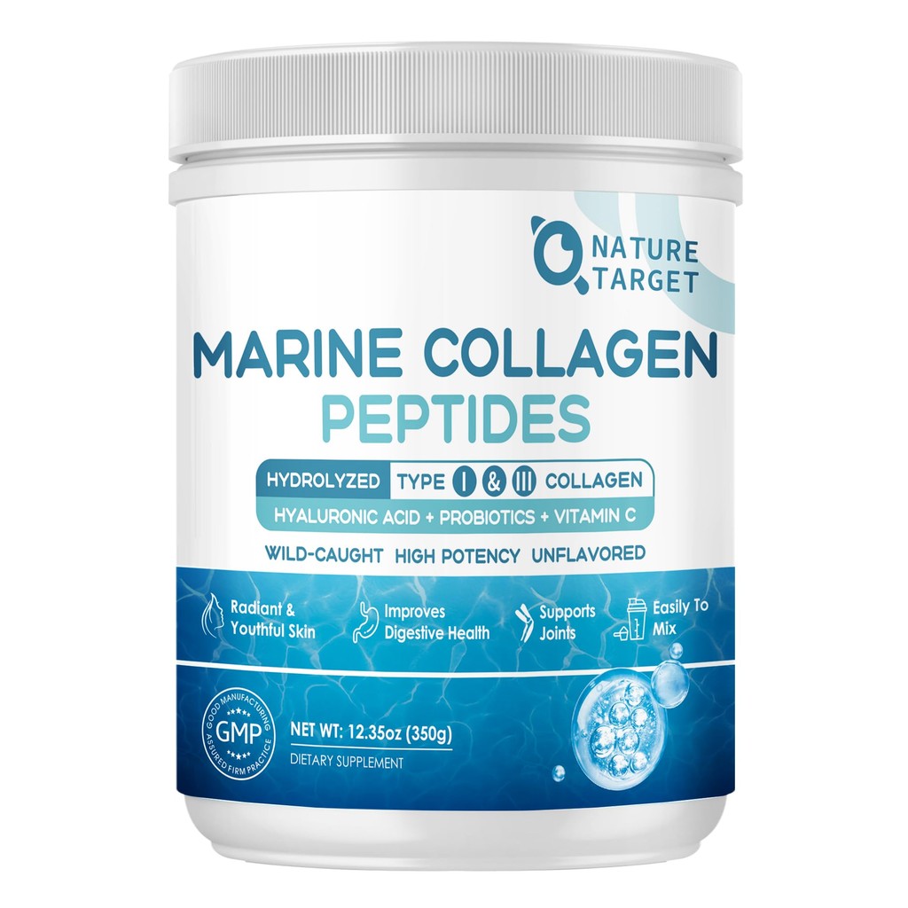 Marine Collagen Peptides Powder - Type I & III Hydrolyzed Collagen