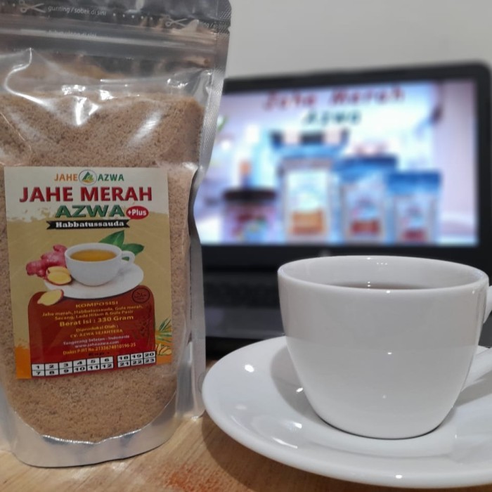 

✨NEW✨ -Jahe Merah Bubuk Instan Plus Habbatussauda Kemasan 1 Kg