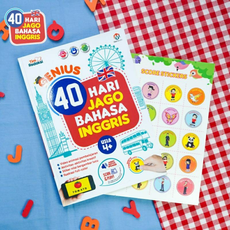Genius 40 Hari Jago Bahasa Inggris Free Stiker Ready Stok
