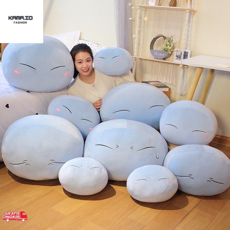Bantal Lucu / Boneka Bantal Tidur Karakter Kartun Rimuru Mainan Mewah Anime Jepang Hadiah Ulang Tahu