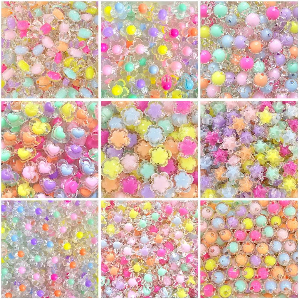 (50gr) Manik Manik Gelang Akrilik Lucu Korea Aesthetic DIY - BH079