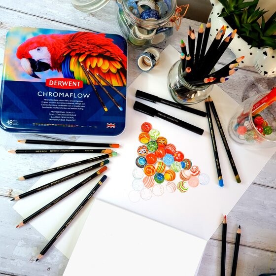 

Gramedia Surabaya - Derwent Chromaflow Pencil Color Set48 Metal Tin