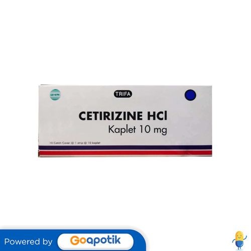 Cetirizine Hydrochloride Trifa 10 Mg Box 100 Kaplet