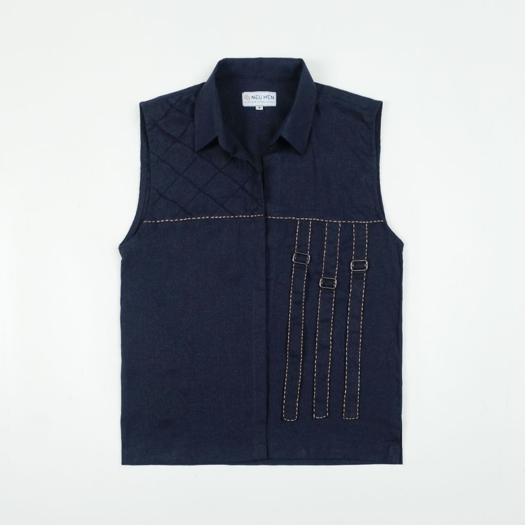 NEU MEN  Vest Pria Antariksa Vest  Vest Pria Bahan Denim Premium