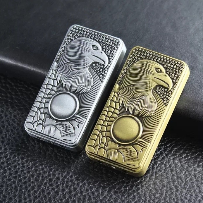 KOREK API Mancis Korek Api Bara Gas Gesek Cool The Lighter Motif Elang Eagle R-329 3711, BAHAN LOGAM