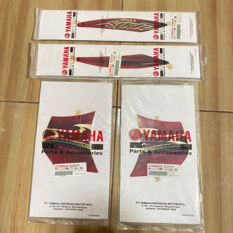 Striping bagian panel body depan Yamaha Mio Soul 2010 MERAH original YGP