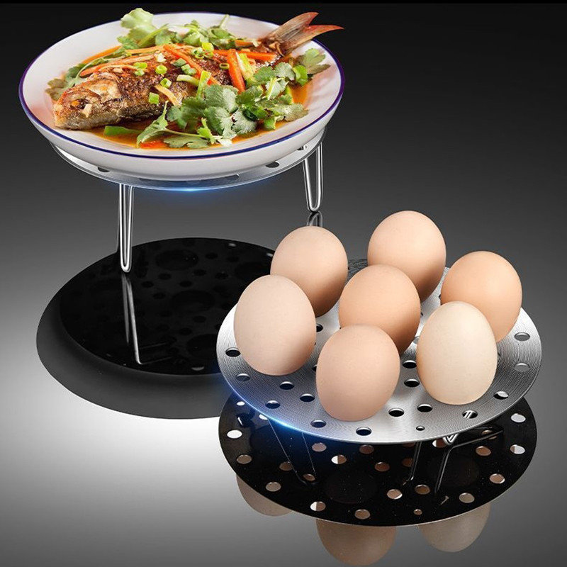 18/20cm Multifunctional Steamed Egg Rack Stainless Steel Steamed Bun Dumplings Steaming Rack Durable