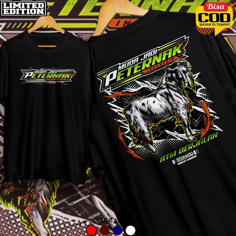 Kaos Peternak Muda Milenial - Baju Peternak Sapi Kambing Lembu Burung - Kaos Muda Peternak COD