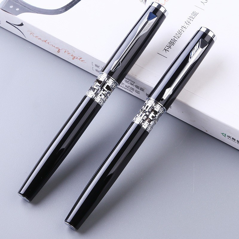 

High Quality 0.5mm Black Luxury Metal Ballpoint Pen Business Gifts Ball Pen Writing Office School Supplies Stationery 03723