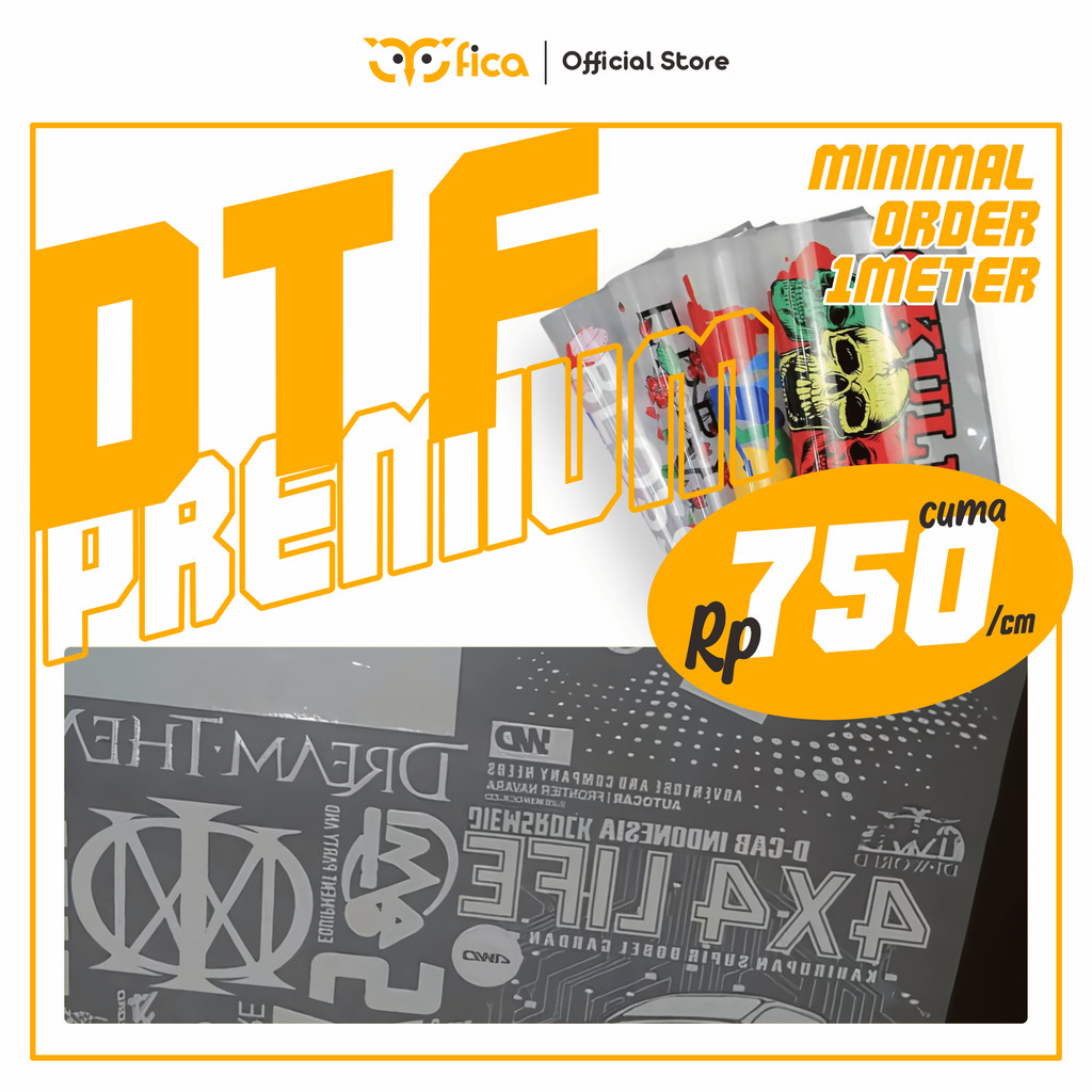 

FICA - Cetak Custom Dtf Sablon Per Meteran Premium Bisa sehari Jadi Tinggal Press