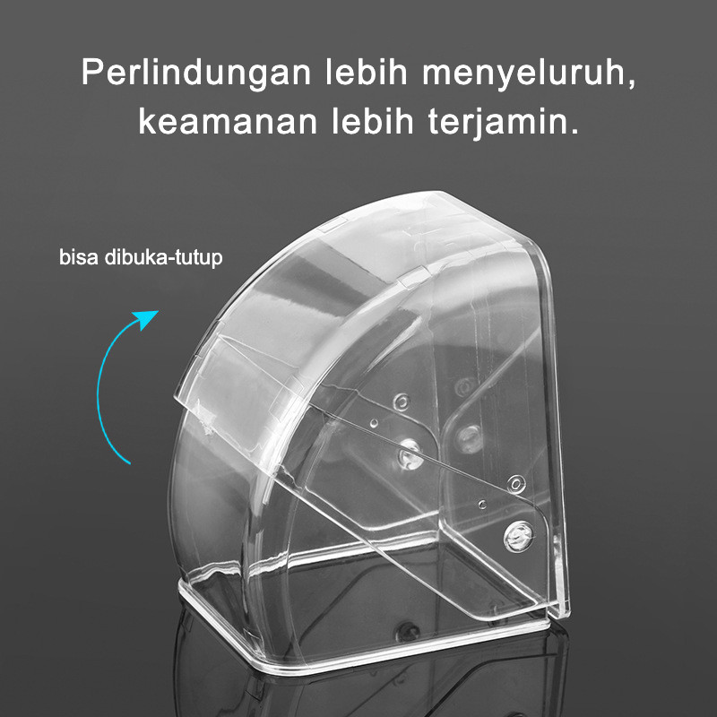 

Casing Bel Pintu Tahan Air Transparan Penutup Bel Anti Air Rain Cover Door Bell Elegant/Casing Tahan