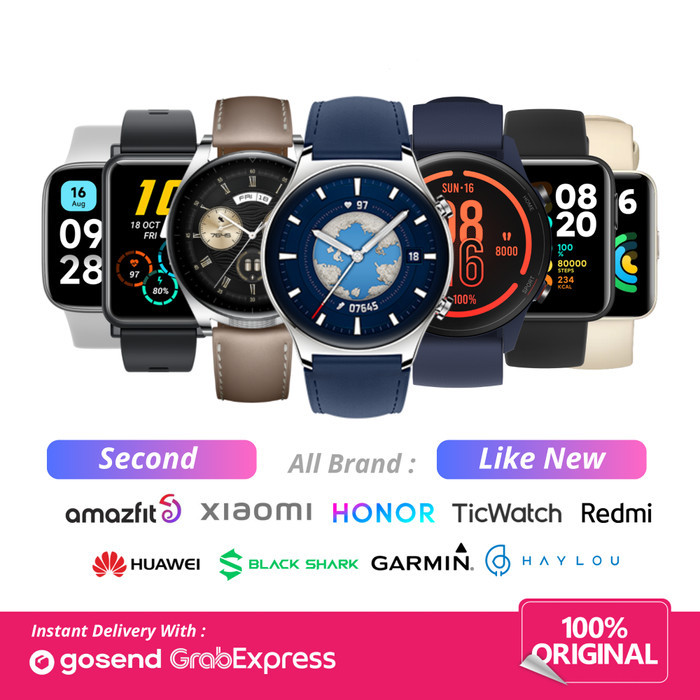Smart Watch Second Mi Amazfit Honor Huawei Ticwatch Bekas Berkualitas