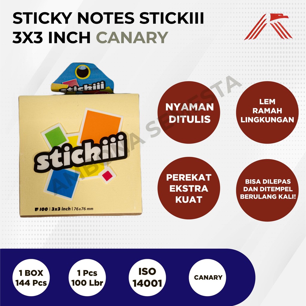 

Sticky Notes 3x3 Warna Canary