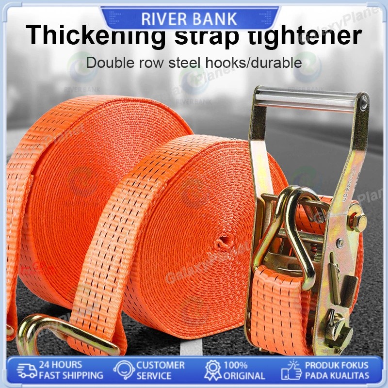 5cmX 6/8 meter/ 4cm x 4/6/8/10 meter Tali pengikat Barang motor/Ratchet tie down 10Ton tali pengikat