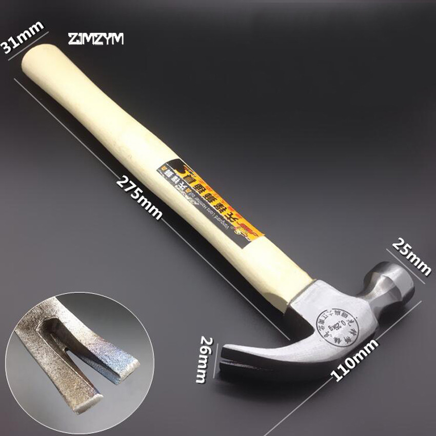 Claw Hammer Household Manual Commonly Used In Woodworking Knock Out Nails Wooden Handle Hammer High 