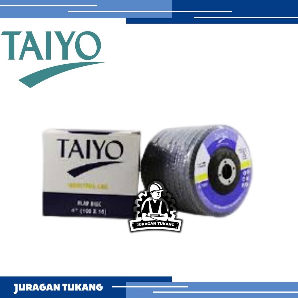 Flap Disc 4" TAIYO Amplas Susun Gerinda Taiyo Per Kotak 10 pcs