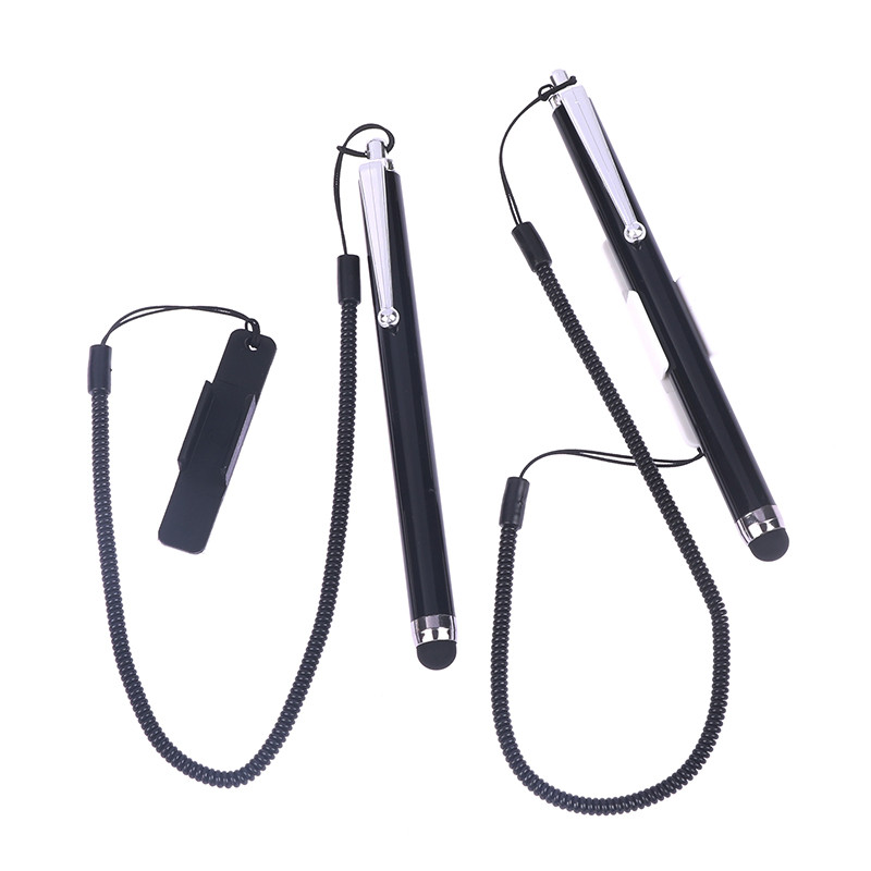 

Touch Screen Mobile Phone Stylus Pen Spring Rope Tablet Accessories With Stand Holder Pencil Industrial Computer Capacitive Pens