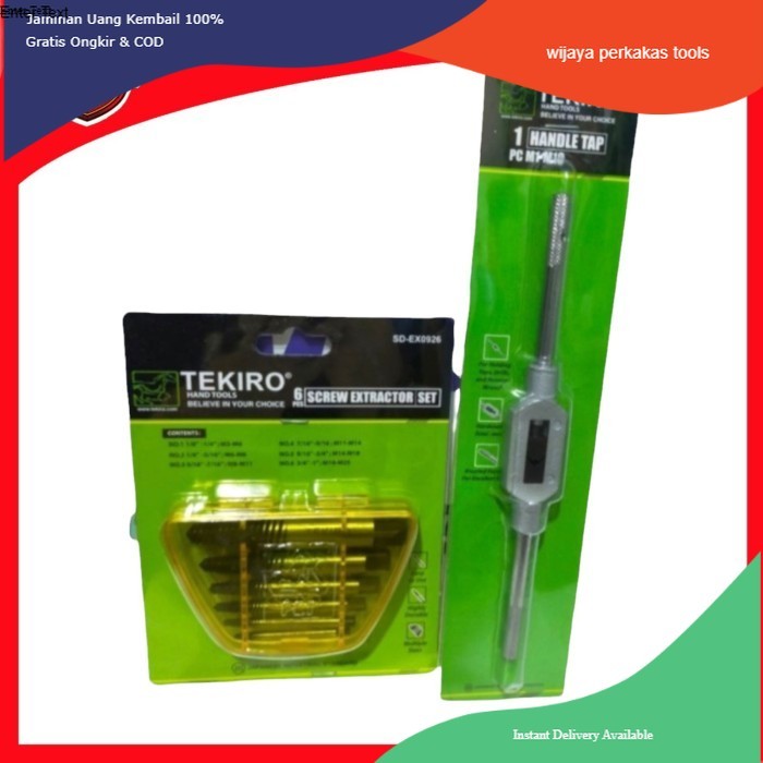 TEKIRO PAKET TAP BALIK BAUT PATAH 6 PCS + GAGANG TAP BALIK HANDLE TAP