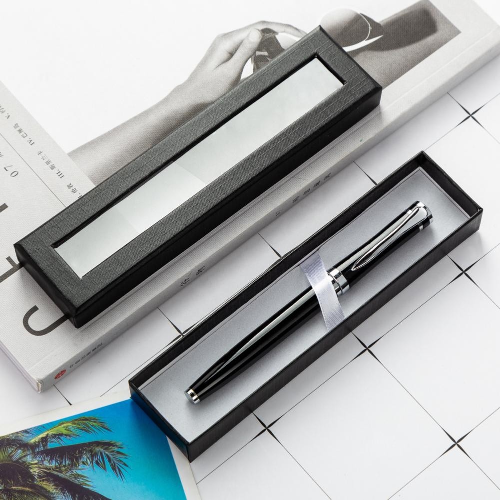 

Pencil Case Transparent Window Business Office Paper Gift Pen Box Case Cardboard Pen Box Pen Wrapping Supplies Caixa De Lápis
