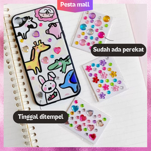 

Stiker kristal manik-manik stiker 3D timbul shiny