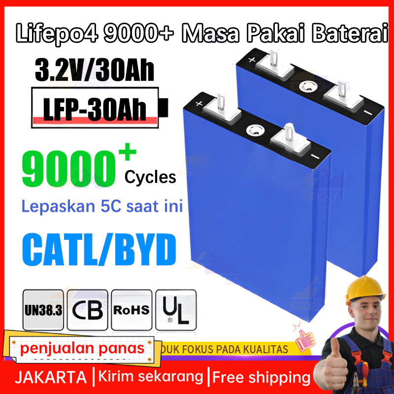 (Diskon toko baru)UPS WATERPROOF BMS lifepo4 Baterai12V 30Ah/120ah CATL/BYD Baru Lifepo4 Baterai 30A