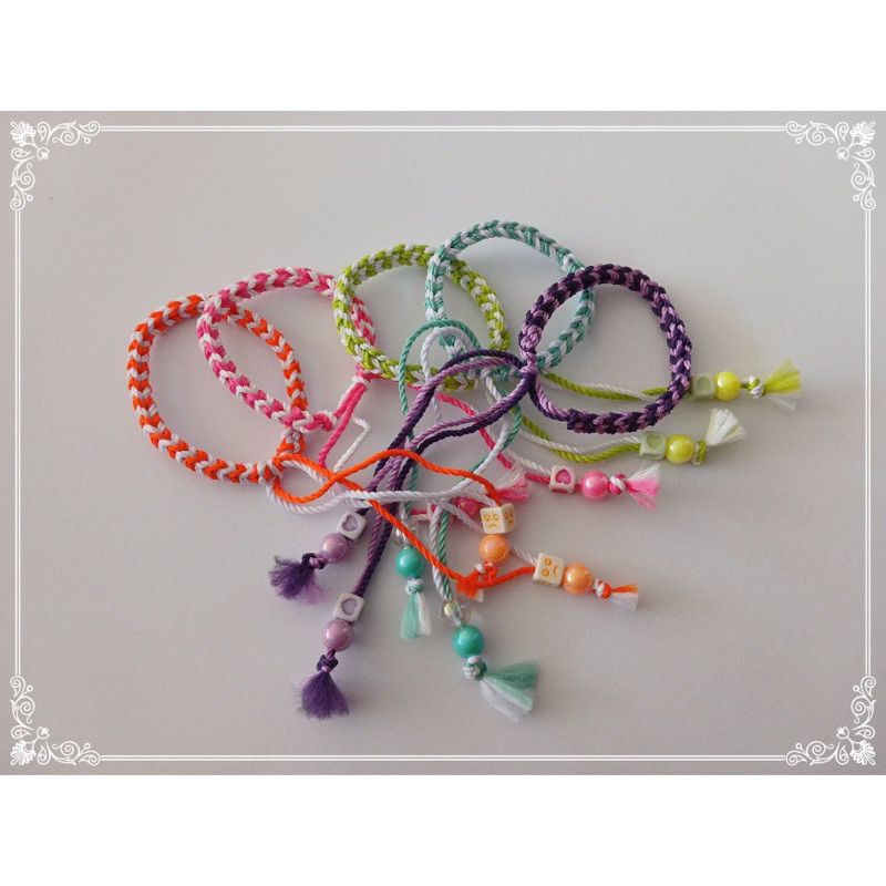 (TOS) GELANG RAJUT VIRAL / Warna Gelang tali kepang anyaman anyam etnik handmade tassel rumbai pria 