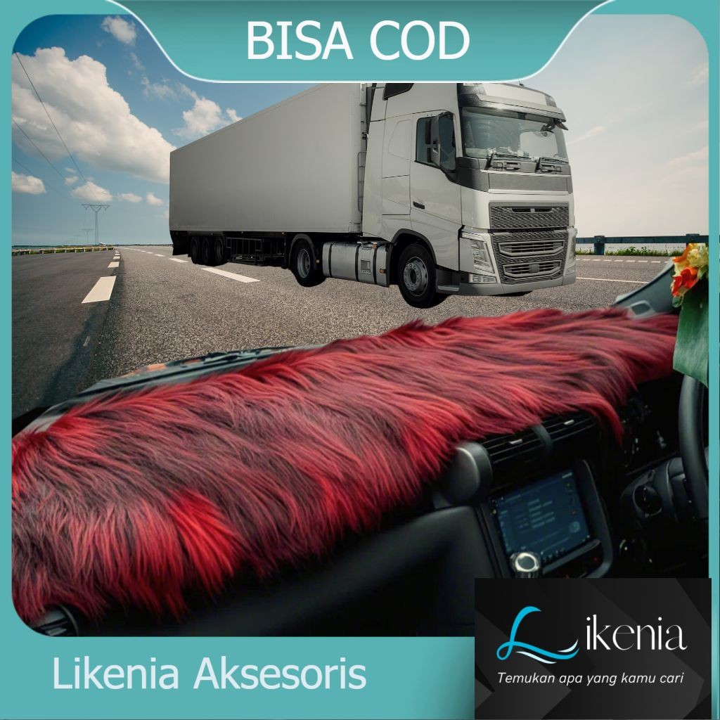 Dashboard mobil truk /Alas bulu bufet / taplak bufet 200x50