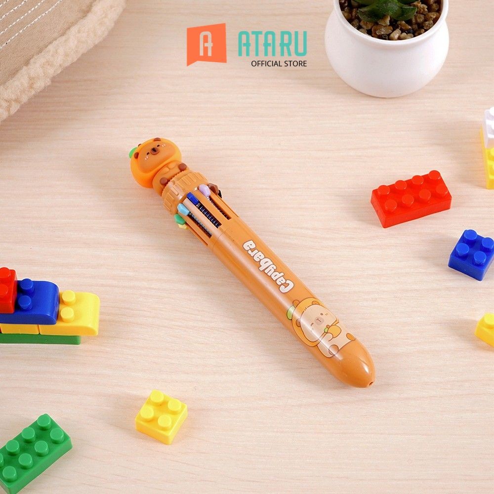 

Ataru Pulpen 10 Colors Capybara - Cokelat Pena Ballpoint Pen Bolpoin Alat Tulis Lucu