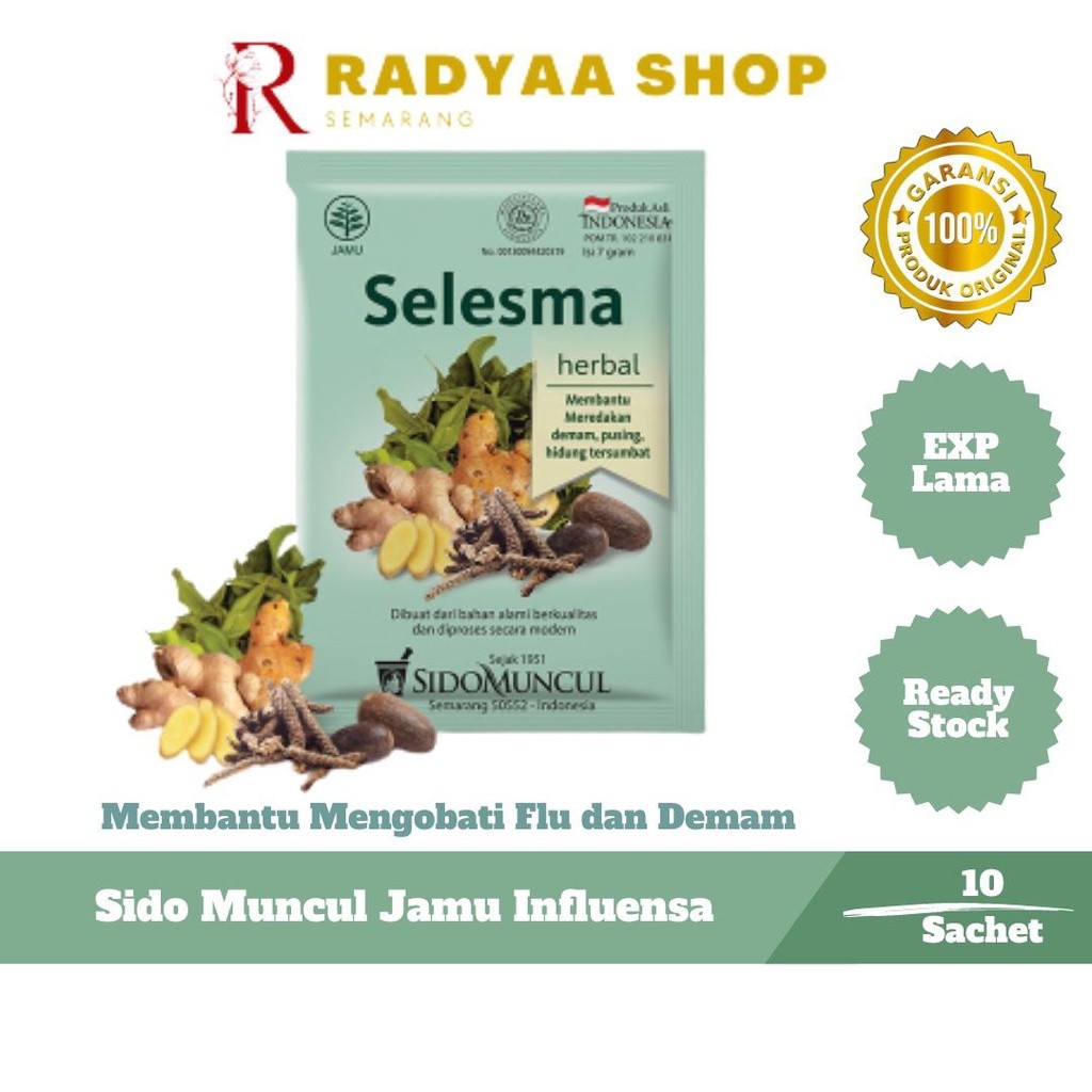 

Sido Muncul Jamu Influensa Selesma 10's - Herbal Flu dan Demam | Jamu Herbal Selesma