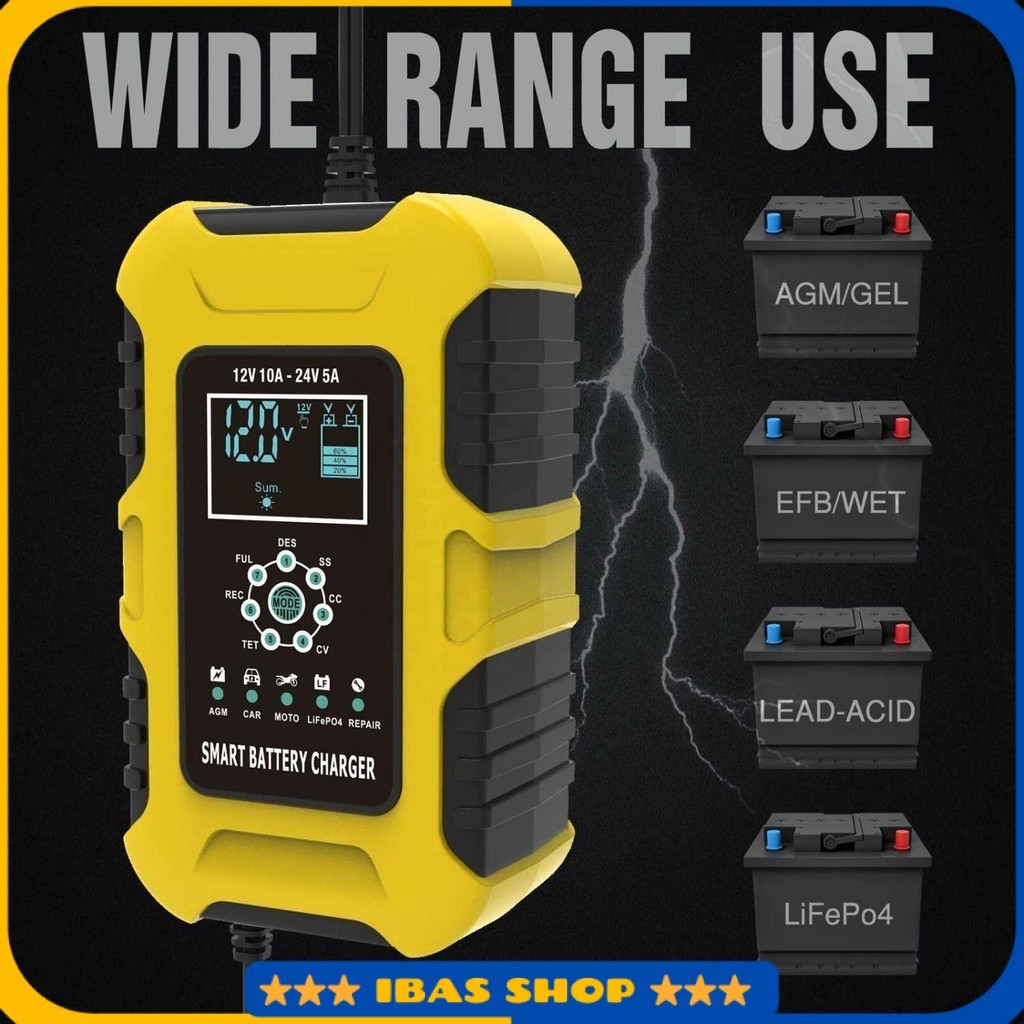 Charger Baterai Aki Mobil Automatic Detection 180AH 12/24V - FBC122410D