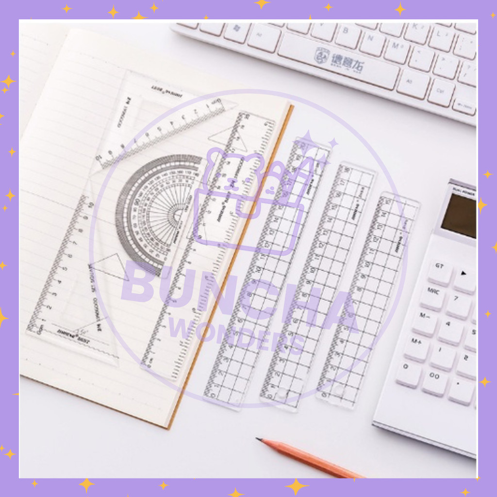 

BW COD PROMO - Penggaris Aesthetic 3 Ukuran Estetik Ruler Grid Murah