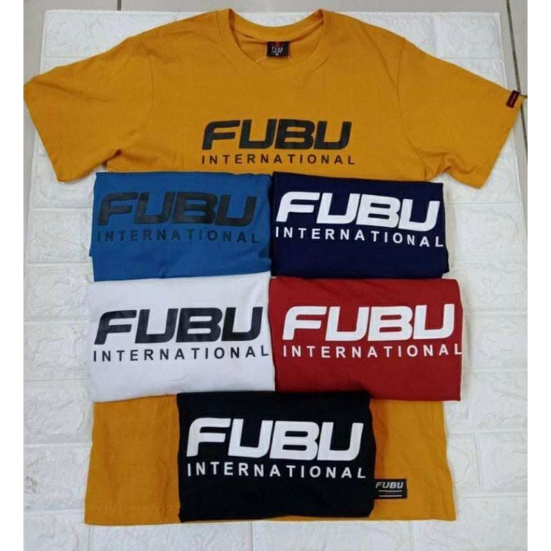 kaos FUBU BRANDED OVERRUN T-SHIRT FOR MEN MALL PULL OUT Original Design High Quality Cotton Fashion 