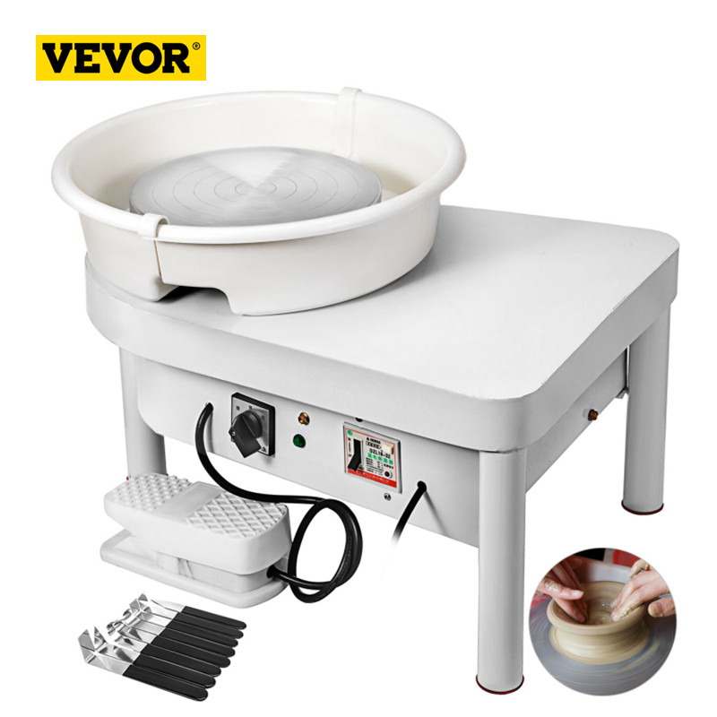 

VEVOR Electric Pottery Machine 25cm Ceramic Wheel 300W Pottery Wheel Tools DIY Clay Ceramic Tools With Remova Foot Pedal
