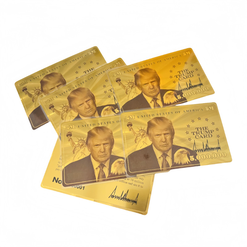 2025 New 1-10pcs/Lot Trump Card 5 Million Dollar Banknote in 24K Gold Plated For Business Gifts