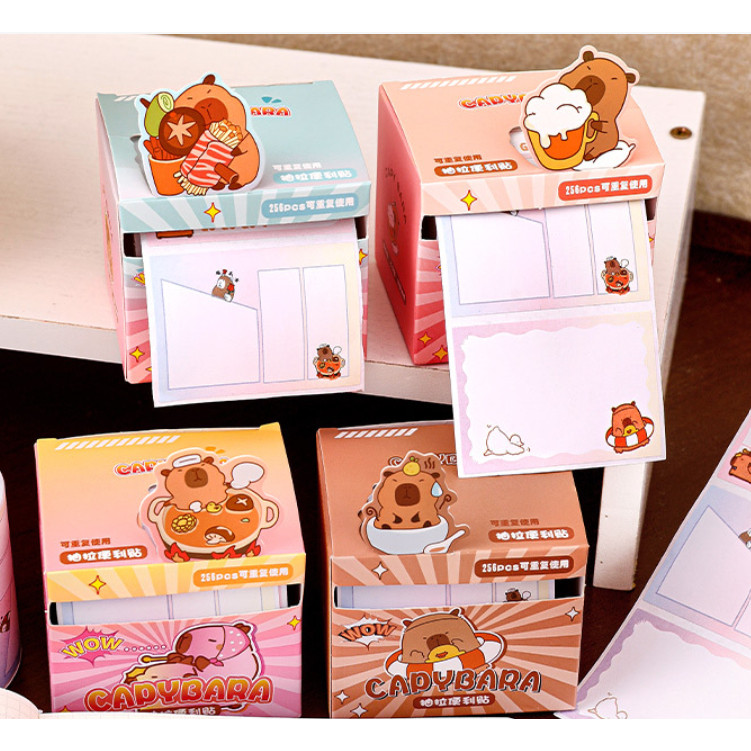

Sticky notes notepad memo catatan motif capybara