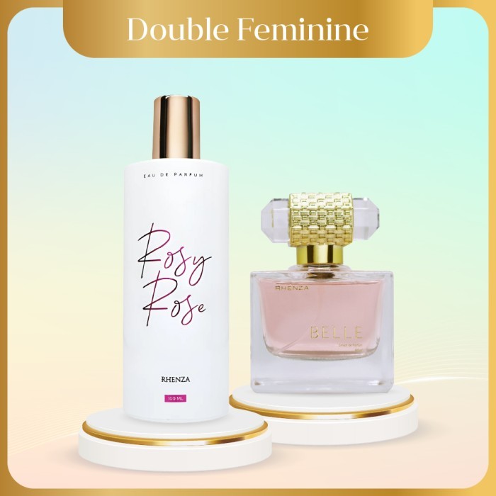 Double Feminine - Rhenza Rosy Rose EDP + Rhenza Belle Woman Parfum
