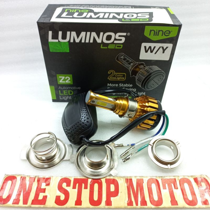 KLIKMAUSHOP Lampu Depan LED LuminosLed Z2 2 Warna Putih Kuning Semua Motor