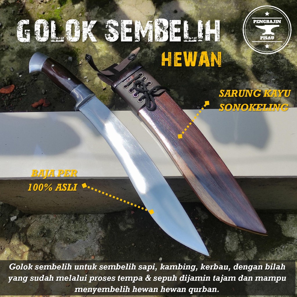 Golok Sembelih Hewan Sono-Sangket Super Tajam