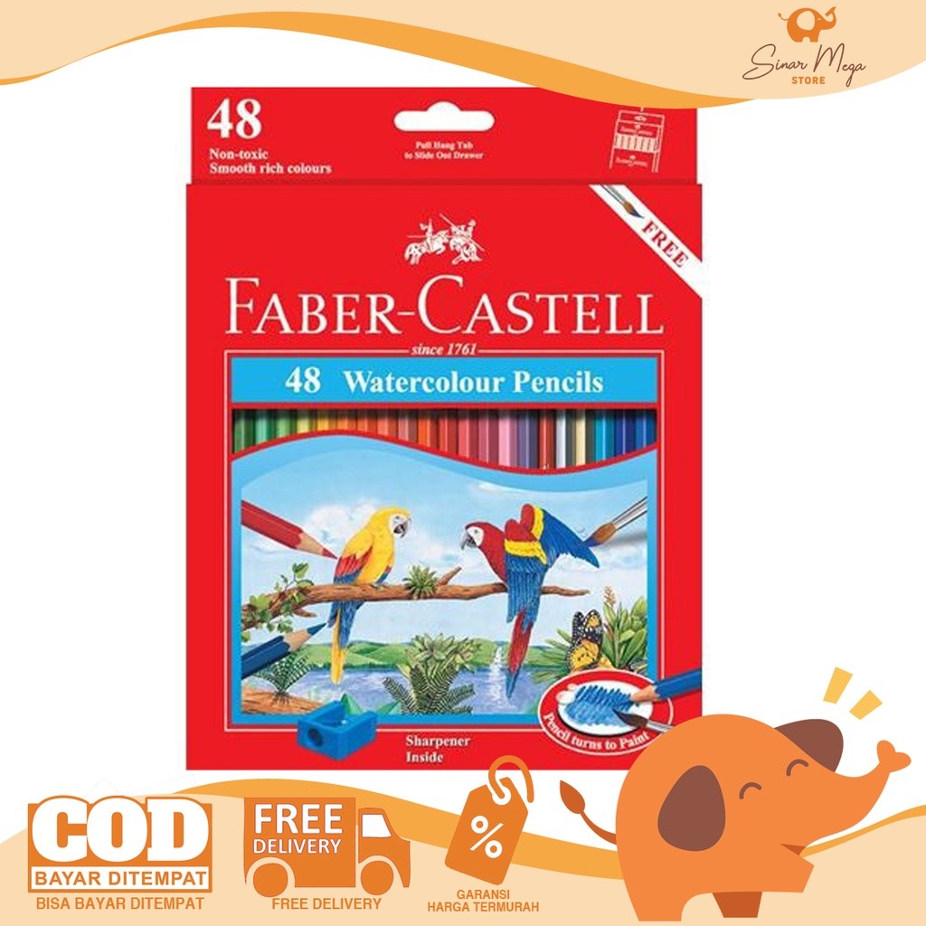 

Faber Castell Pensil Warna Watercolor 48 Murah / Water Colour Pencil