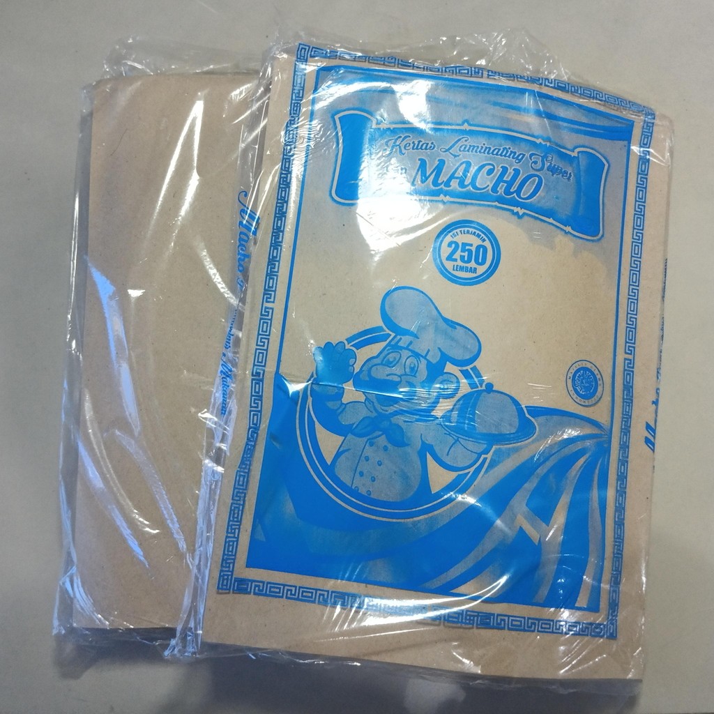 Kertas Nasi merk Macho Biru 37x27 / Kertas Pembungkus Nasi isi 250Lembar