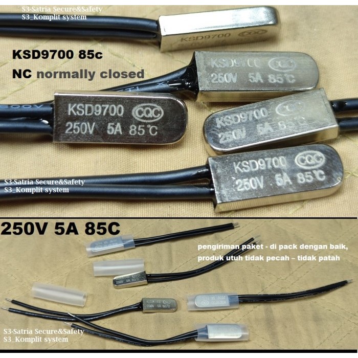 KSD9700 85C NC normally closed 250V 5A 85c nc normaly close ksd9700 5a 5ampere 85derajat 85 derajat 