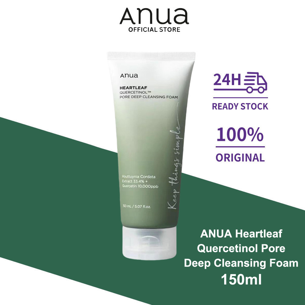 ANUA Heartleaf Quercetinol Pore Deep Cleansing Foam 150ml Facial Cleansers Face Wash Anua acne Care 