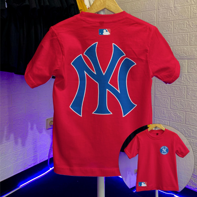 Kaos Anak & Remaja Laki-Laki 1-17 Tahun NY logo Cotton Combad 30s Baju Kaos